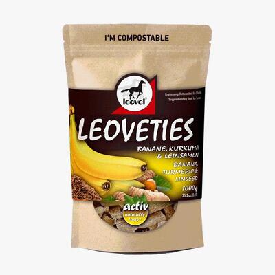 Leovet Leoveties banaan/kurkuma/lijnzaad 1 kg